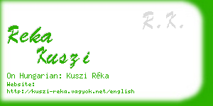 reka kuszi business card